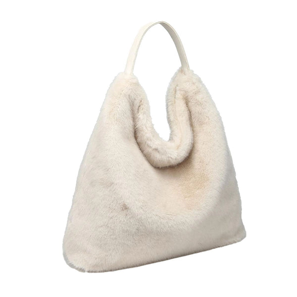 Chandler Plush Almond Vegan Hobo Bag | Urban Expression