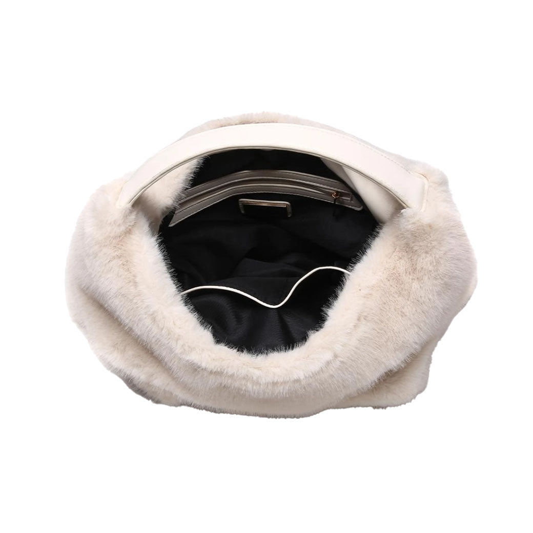 Chandler Plush Almond Vegan Hobo Bag | Urban Expression