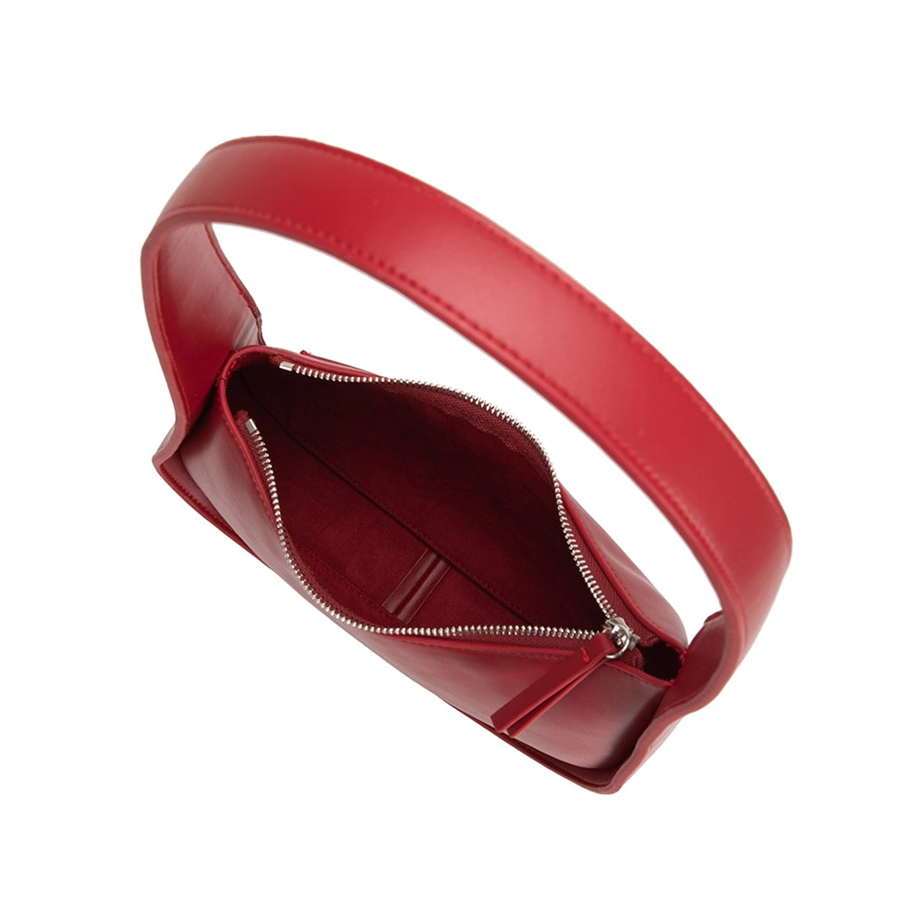 Willow Asymmetric Red Vegan Shoulder Bag | Melie Bianco