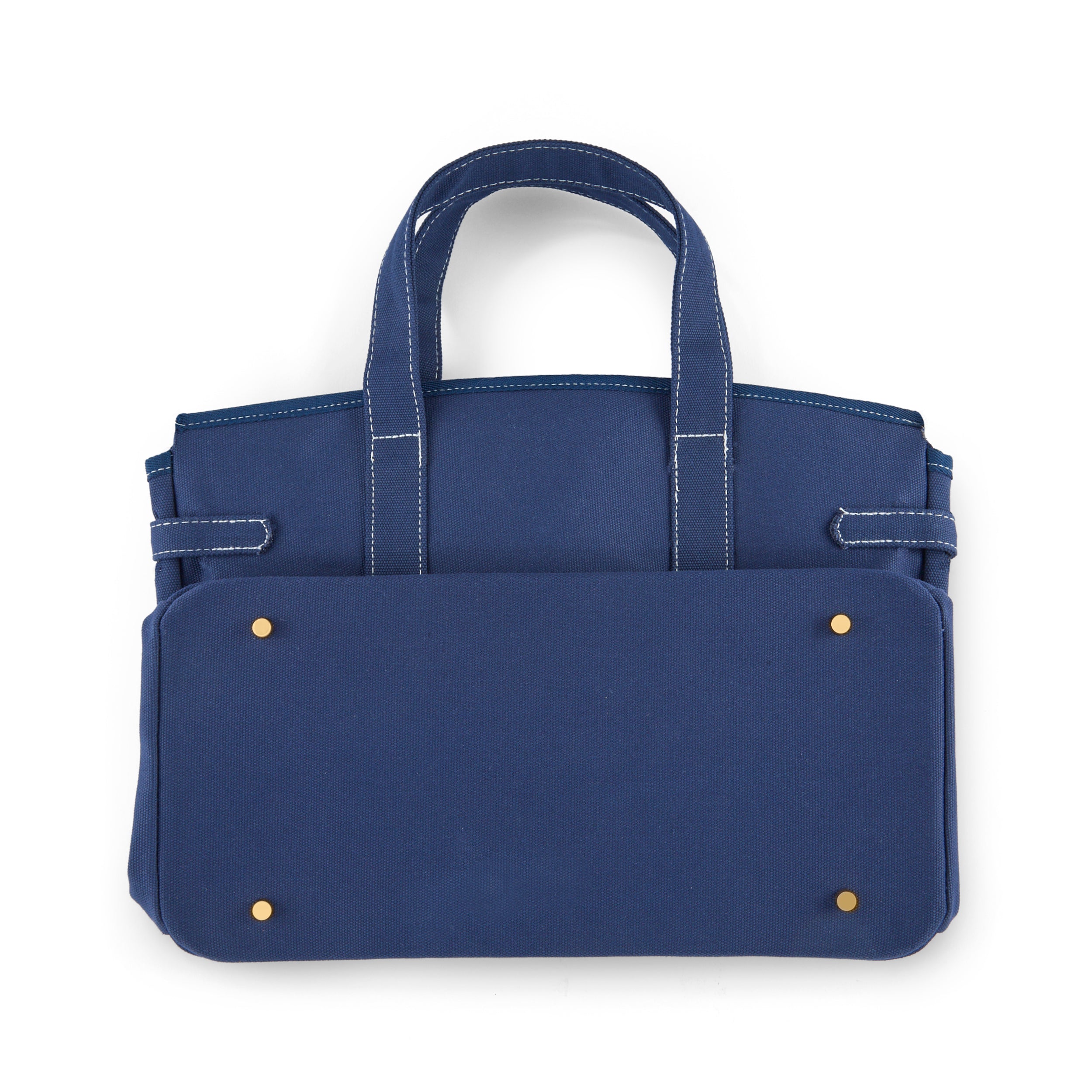 The Boatkin Canvas Tote – Canvas Bag Solid Coastal Navy & Gold Hardwar