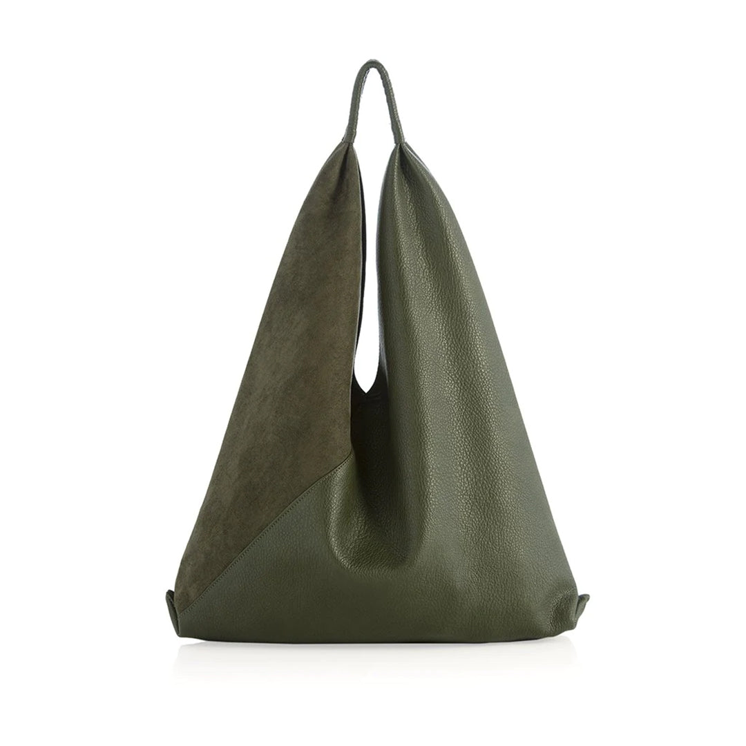 Arden Olive Vegan Leather Tote Bag | Shiraleah