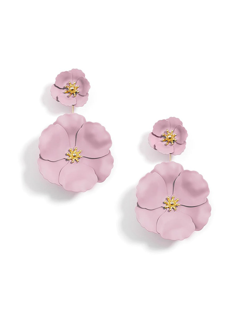 Retro Flower Power Drop Earrings in Two-Piece Jacket Style | ZENZII