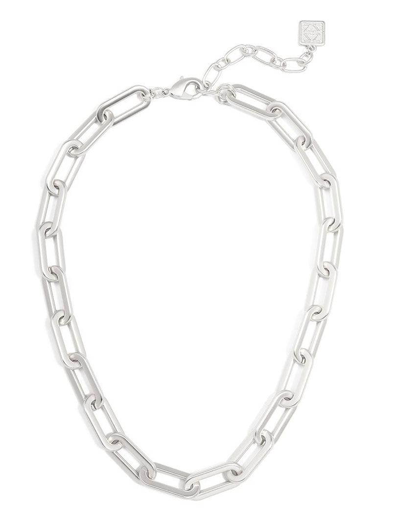 Silver Forever Linked Chain Necklace - Oblong Links | ZENZII