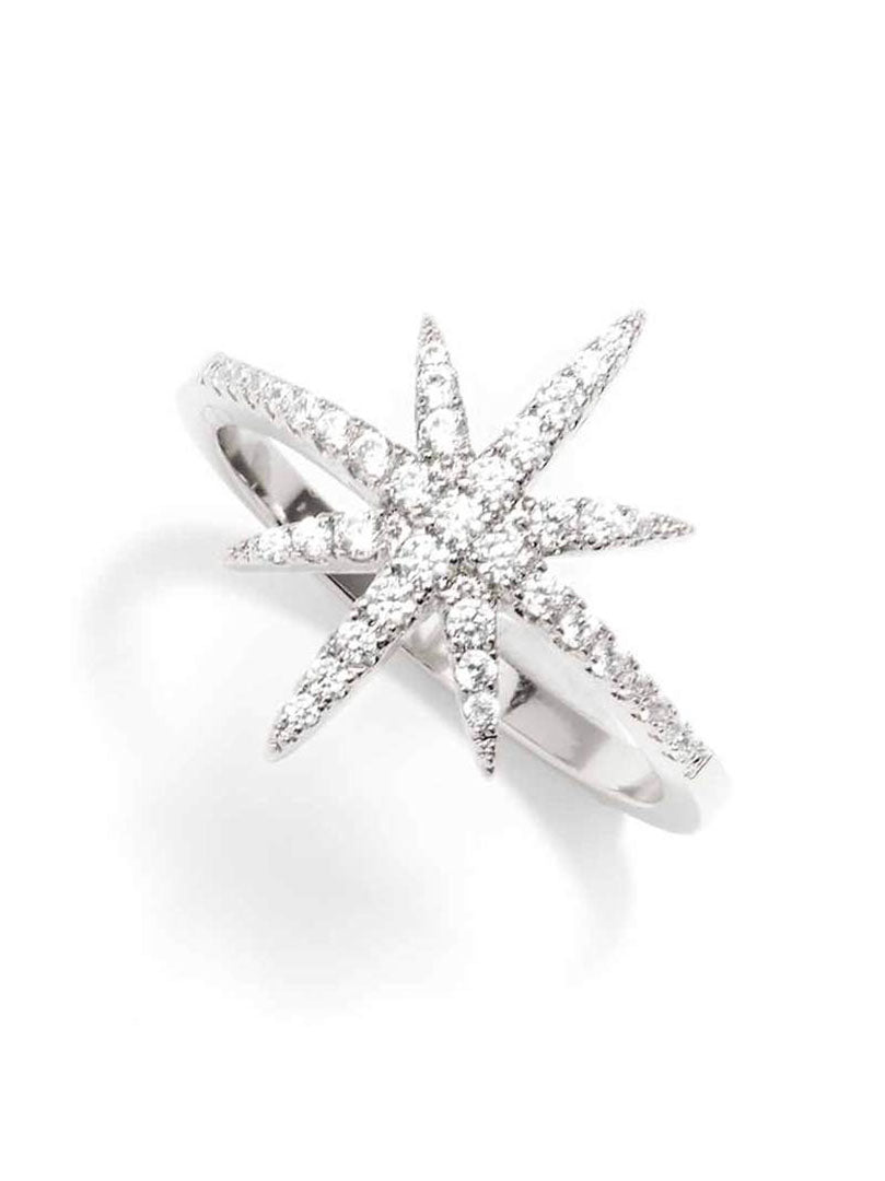 Crystal Starburst Ring – Elegant Radiant Accessory | ZENZII