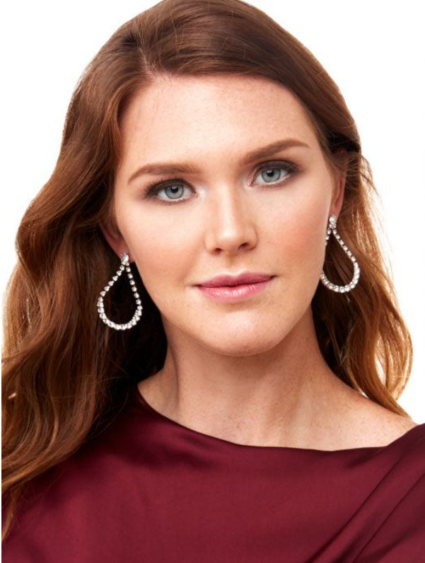 Crystal Teardrop Silhouette Earrings | ZENZII