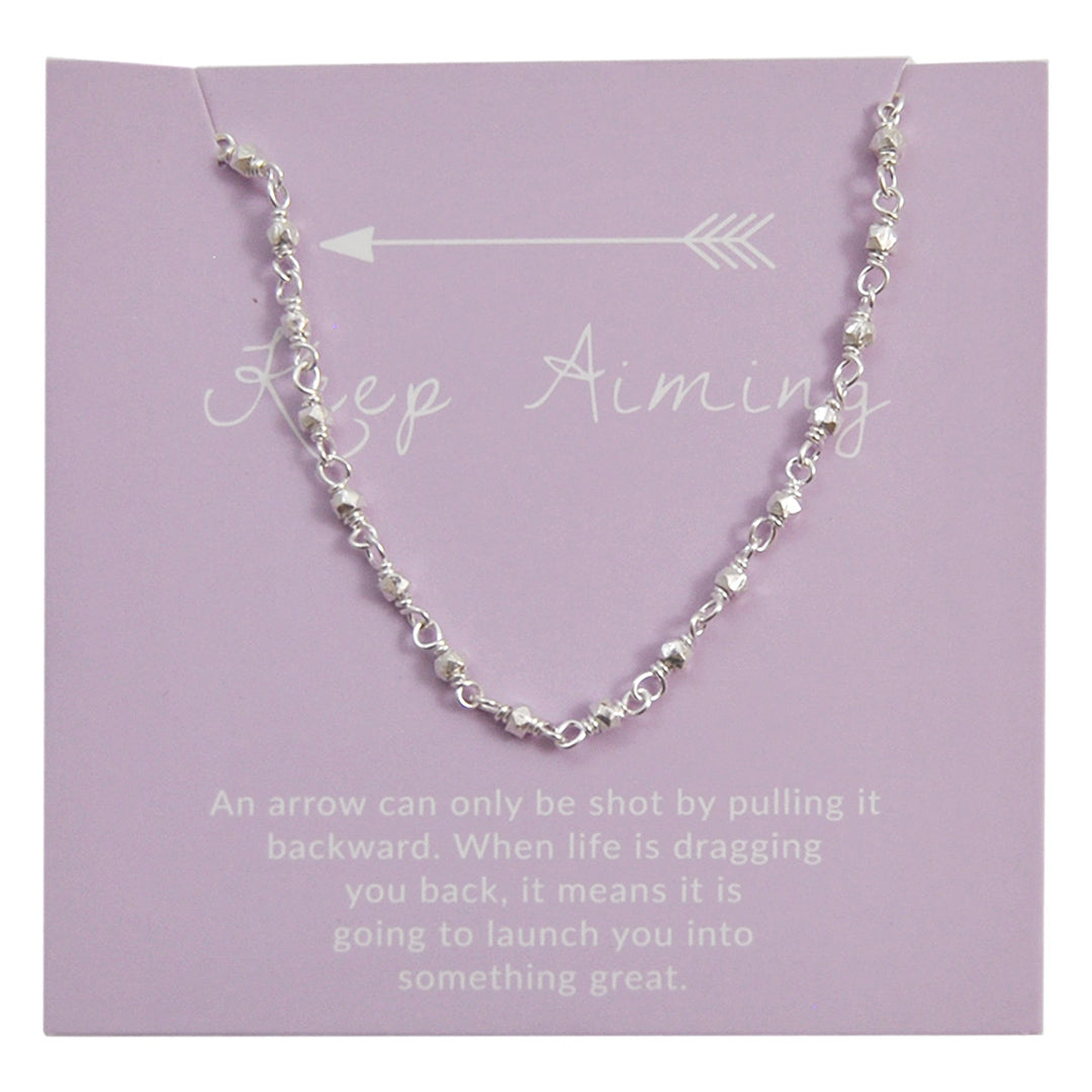 Silver Wish Keep Aiming Choker