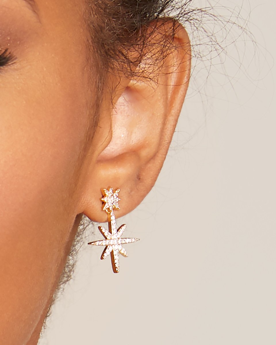 MADGE CRYSTAL STARBURST DROP EARRINGS | ZENZII