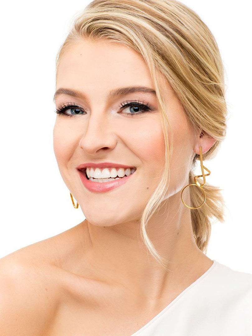 Gold Twisted Loop Earring | ZENZII