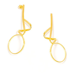 Gold Twisted Loop Earring | ZENZII