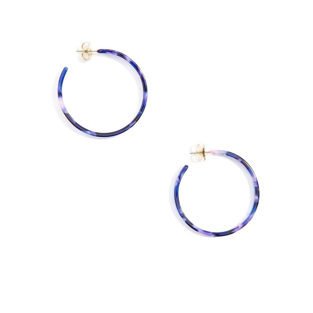 Fab Navy Hoop Earrings | ZENZII
