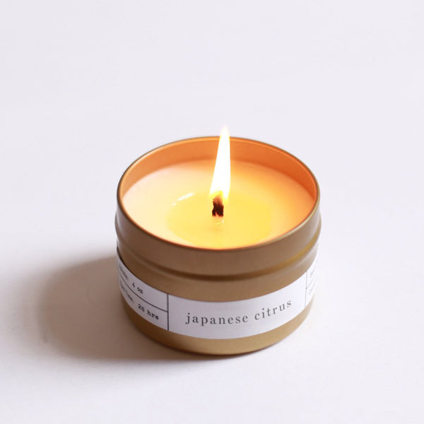 Japanese Citrus Gold Travel Candle