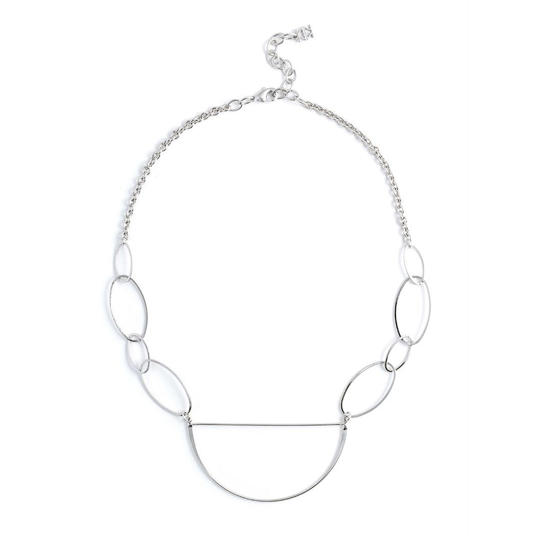 Outlining Silver Happiness Necklace | ZENZII