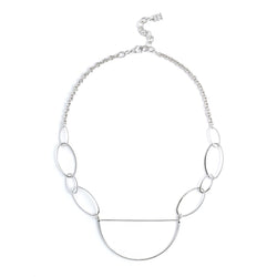 Outlining Silver Happiness Necklace