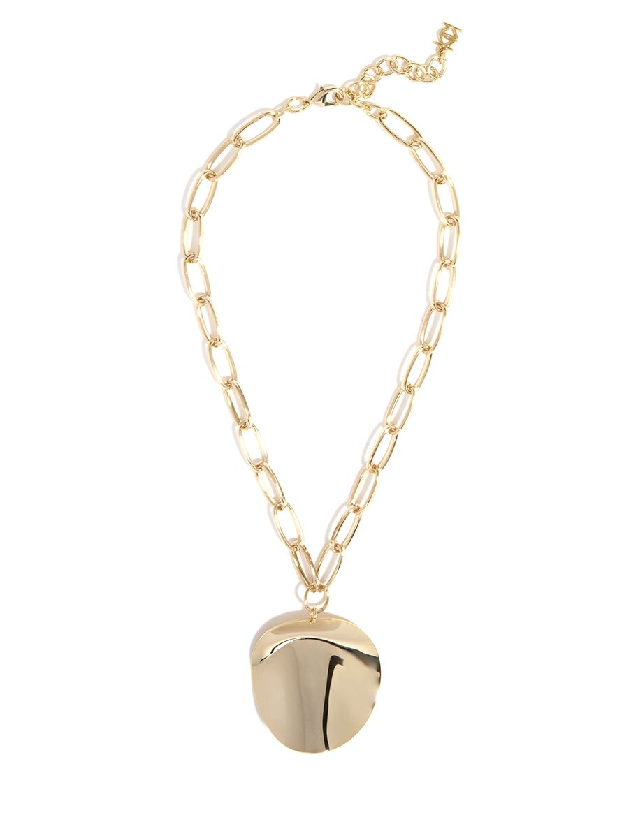 Curved Metal Pendant Collar - Timeless Elegance | ZENZII