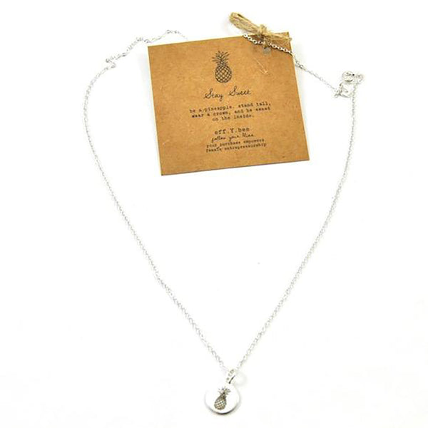 Stay Sweet Silver Charm Necklace